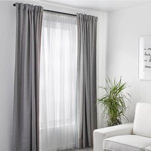 IKEA LILL Sheer Curtains (4) panels - Each panel 110"x98" -